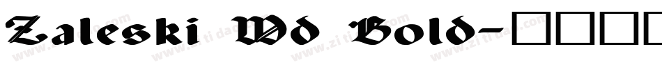 Zaleski Wd Bold字体转换